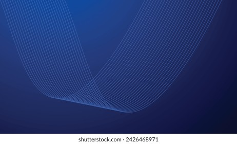 Blue gradient background wallpaper with curve line for backdrop or presentation