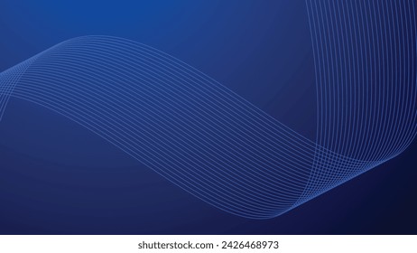 Blue gradient background wallpaper with curve line for backdrop or presentation