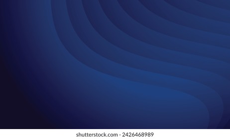 Fondo de pantalla de degradado azul con línea de curva para el fondo o la presentación