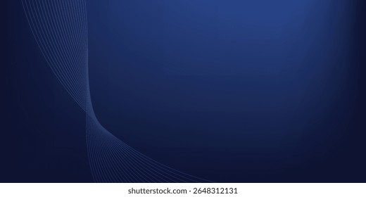 Blue gradient background wallpaper with curve line for backdrop or presentation