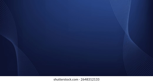 Blue gradient background wallpaper with curve line for backdrop or presentation