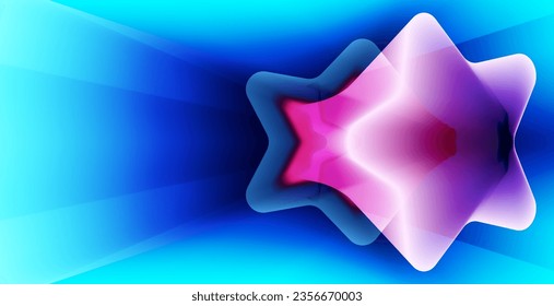 blue gradient banner with abstract pink ornament. business banner template promotion. advertise template  background with text space. abstract emboss line in the blue banner template