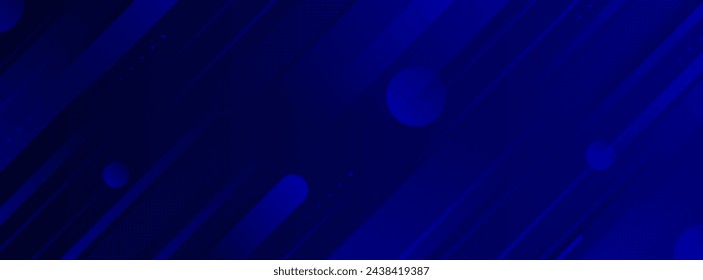 Blue gradient banner background, circle ,geometric effect, Vector,eps10