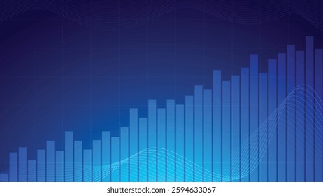 Blue Gradient Bar Chart Data Visualization Growth Analysis