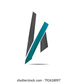 blue gradient and black icon logo sign illustration isolated on white background