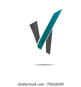 blue gradient and black icon logo sign illustration isolated on white background