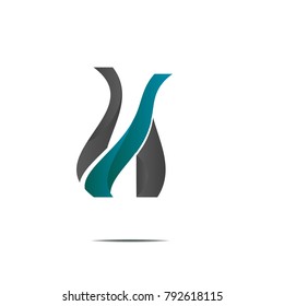 blue gradient and black icon logo sign illustration isolated on white background
