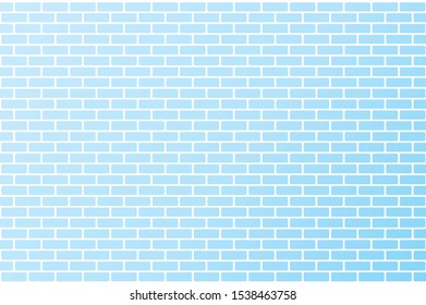 blue gradient brick wall background, vector Illustration.