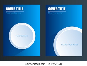 Blue gradient business background with different orientations can be used as poster, banner, cover, flyer, etc.