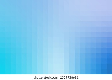 Blue Gradient Checkered Background. Geometric Mosaic Design. Abstract Backdrop.