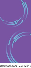 Fondo azul de la tecnología del círculo del gradiente. Formas geométricas radiales púrpuras