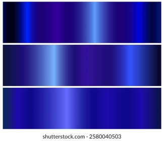 Blue gradient. Collection of colorful gradients with glossy metal texture for design of covers, banners, posters and other creative projects..