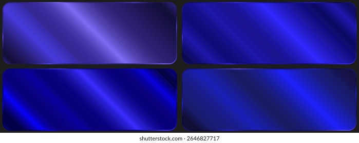 Blue gradient. Collection of colorful gradients with glossy metal texture for design of covers, banners, posters and other creative projects.