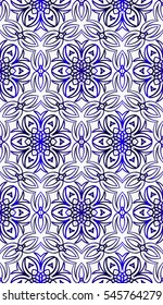 blue gradient color. Abstract floral seamless pattern. geometry design. raster copy. Texture for holiday cards, Valentines day, wedding invitations