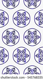 blue gradient color. Abstract floral seamless pattern. geometry design. raster copy. Texture for holiday cards, Valentines day, wedding invitations