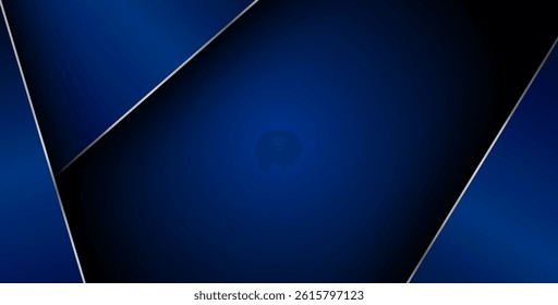 blue gradient color with silver list geometric triangle vector background overlap layer on black space for text and square background design. eps10 vector