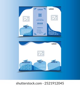 blue gradient color Trifold brochure design