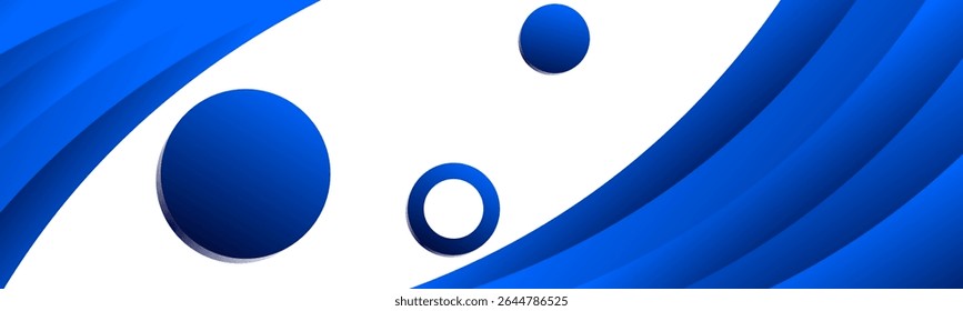 Blue gradient color wave pattern - geometric circle shapes on a white background. Suit for curve, banner. Futuristic concept. Perfect for modern. High quality degital graphic . Vector EPS10.