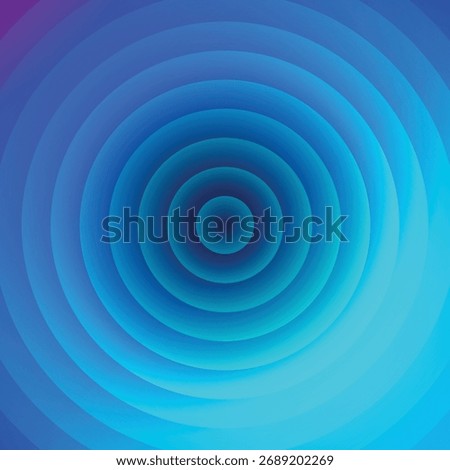 Blue Gradient Concentric Circles Abstract Background Modern Hypnotic Ripple Design