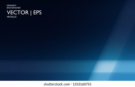 Blue gradient. Covers design. Glass effect. Abstract background. Light reflex and shine. Deep blue color. Glass surface effect. Floodlight and spotlight on dark backdrop.
