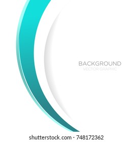 Blue gradient curve background overlap layer with space for text and message design