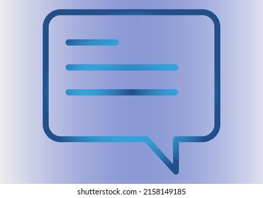 Blue gradient dialog box vector icon