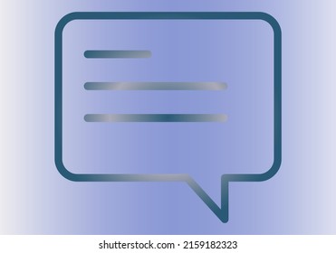 Blue gradient dialog box vector icon