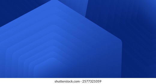 blue gradient dynamic gradient 3D abstract background. Hexagonal pattern overlay shapes. Cool design.
