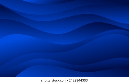 Blue gradient dynamic wave line pattern background