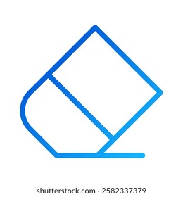 Blue Gradient Eraser Icon Design Illustration