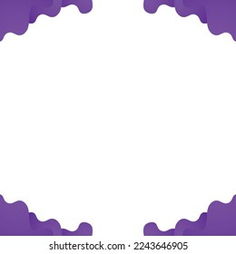 blue gradient floral frame design