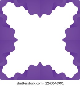 blue gradient floral frame design