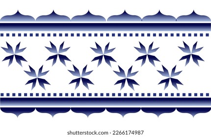 Blauer Farbverlauf-Blume auf einzeln auf weißem Hintergrund, Design für Stoffdruck 