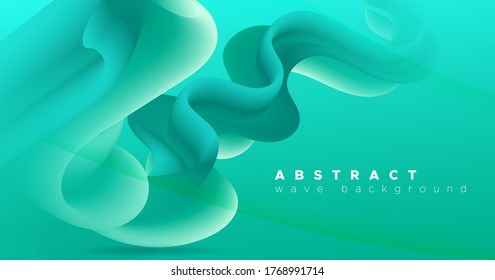 Blue Gradient Fluid. 3d Abstract Movement. Dynamic Pattern. Liquid Trendy Gradient Fluid. Creative Wave Shape. Vibrant Poster. Flow Bright Background. Color Modern Template. Gradient Fluid.