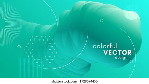 Blue Gradient Fluid. 3d Dynamic Movement. Abstract Pattern. Color Music Gradient Fluid. Geometric Wave Design. Graphic Banner. Flow Modern Template. Liquid Trendy Background. Gradient Fluid.