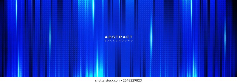 Fundo abstrato futurista gradiente azul, show de palco, cortina, espaço para texto, site, cartaz, capa, folheto, banner, apresentação.