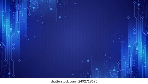Diseño de Vector de fondo de tecnología futurista degradado azul en eps 10