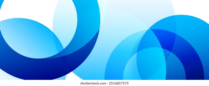 blue gradient geometric background with circles. great for corporate design