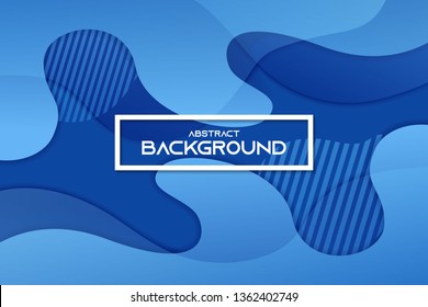 Blue Gradient geometric background. Fluid shapes composition