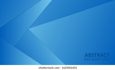 Blue gradient geometric background material design overlap layer