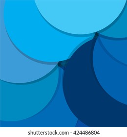 Blue gradient geometric background material design circle overlap layer