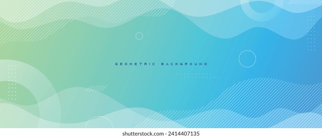 Blue gradient geometric banner background. Modern style design.