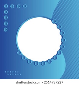 Blue gradient geometric design with dot and white circle Abstract business annual report, flyer, magazine