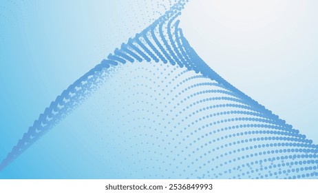 Blue gradient halftone abstract background for backdrop or presentation