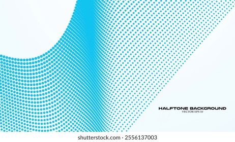 Blue gradient halftone abstract background for backdrop or presentation