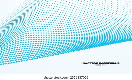Blue gradient halftone abstract background for backdrop or presentation
