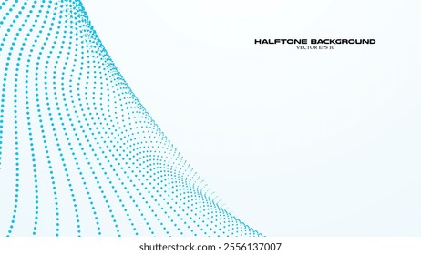 Blue gradient halftone abstract background for backdrop or presentation
