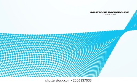 Blue gradient halftone abstract background for backdrop or presentation