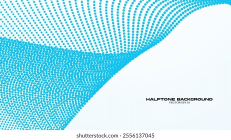 Blue gradient halftone abstract background for backdrop or presentation