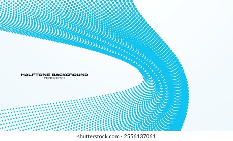 Blue gradient halftone abstract background for backdrop or presentation